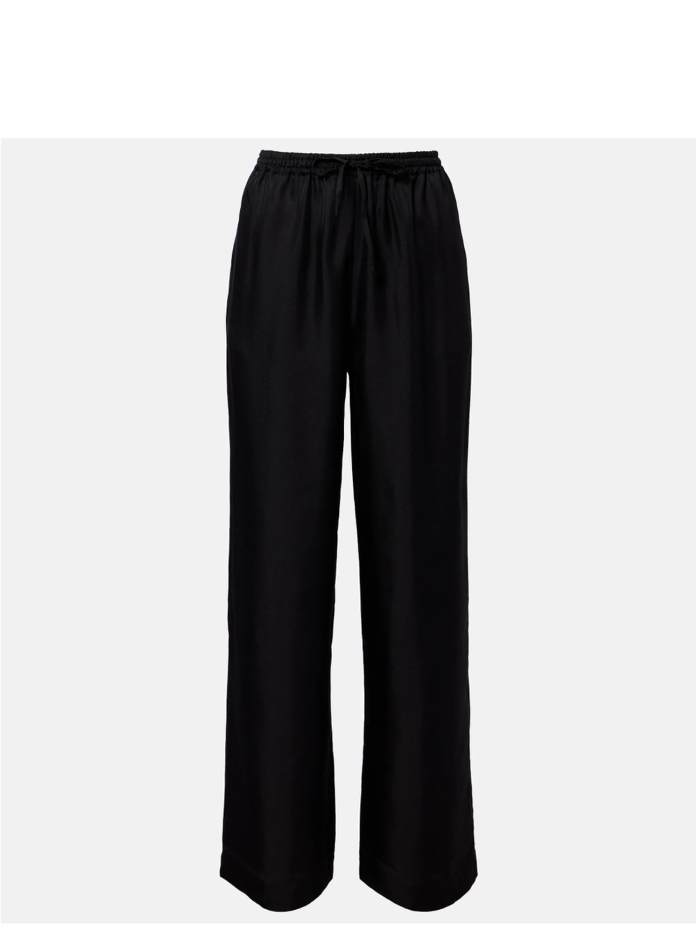 ASCENO silk drawstring pants